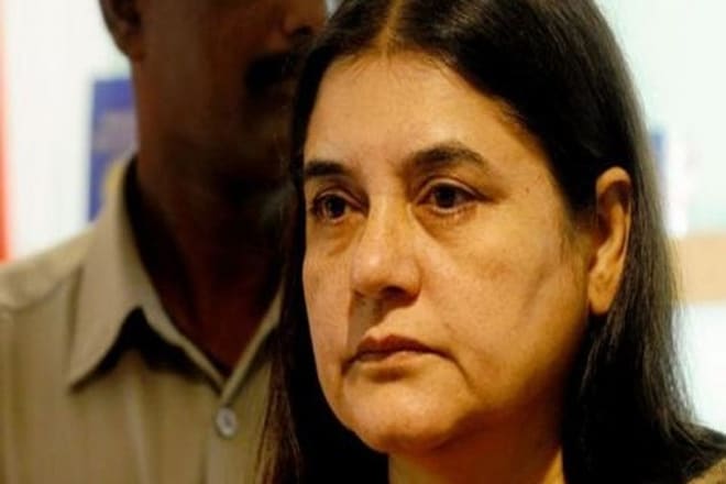 Union Minister Maneka Gandhi threatens Muslims; says will not get job if not voted (Express photo)