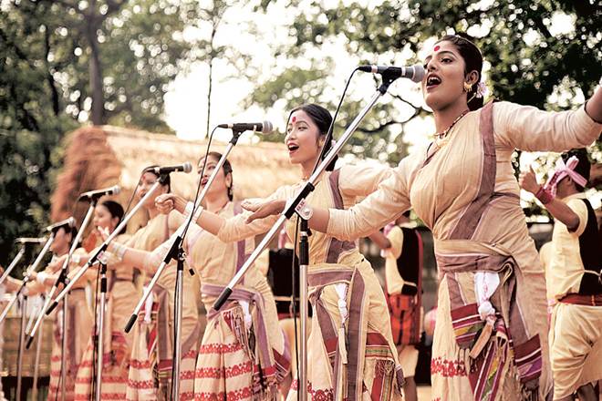 Assamese folk dance Husori was a major highlight at the carnival that celebrated the Rongali Bihu harvest festival of the state