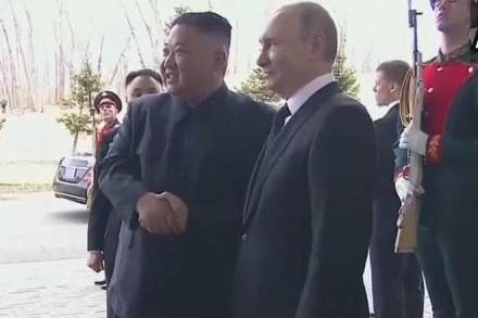 North Korean leader Kim Jong Un and Russian President Vladimir Putin meet in Vladivostok. (ANI) North Korean leader Kim Jong Un and Russian President Vladimir Putin meet in Vladivostok. (ANI)