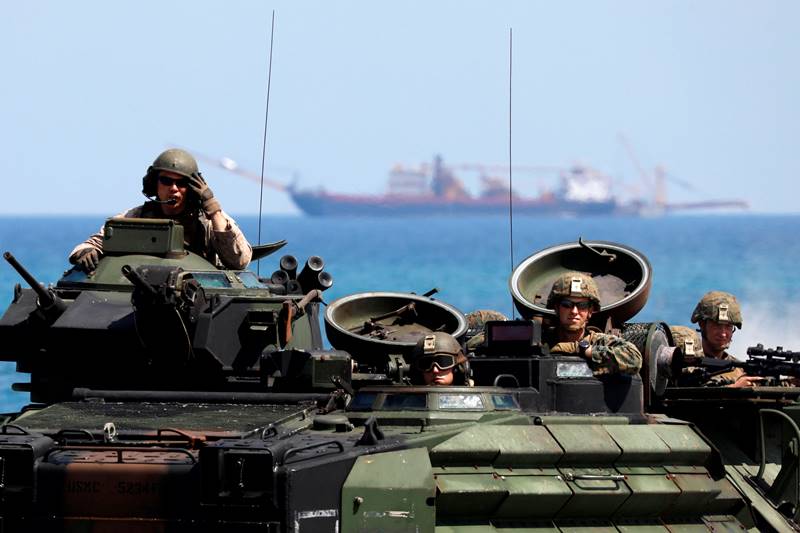 war games, US, Philippine, US, Philippine war games, war games in Philippine, war games in South China Sea, South China Sea, military drills, USS Wasp