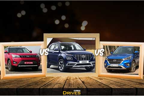Hyundai Venue Vs Hyundai Creta Vs Mahindra XUV300- Which one has better features and power?