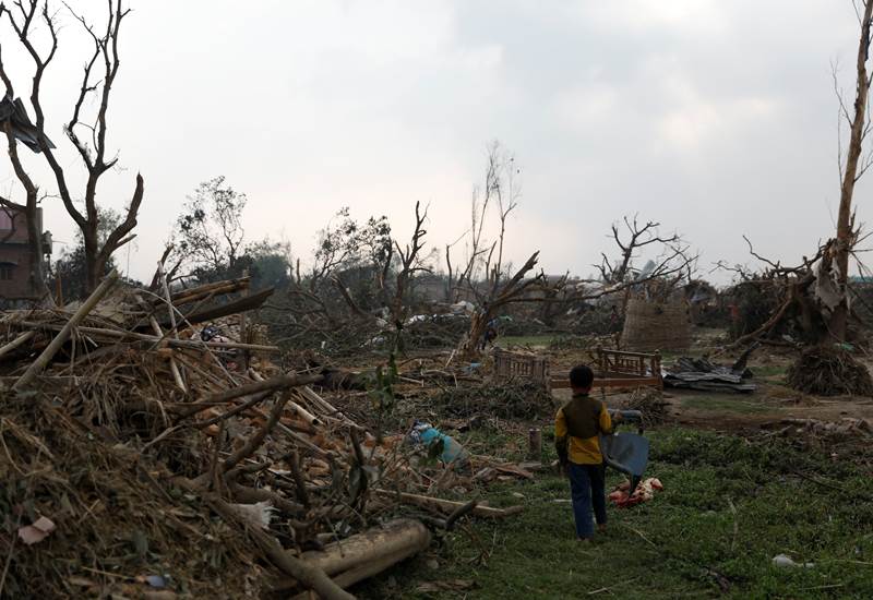 The total estimation of damages due to the natural disaster are yet to be ascertained. The disaster also led to a outage of electricity while the internet services have resumed in affected districts. (Reuters photo)