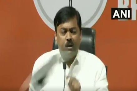 GVL Narasimha Rao, shoe attack, shoe attack live, bjp