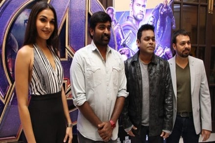 Avengers Endgame release date india, Avengers Endgame pre booking india, Avengers Endgame Tamil dubbing team, Avengers Endgame Tamil dubbing artist, Avengers Endgame Tamil voice cast, Avengers Endgame Tamil anthem, vijay sethupathi avengers endgame, andrea jeremiah wonder woman