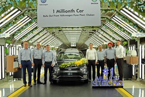 1 millionth vehicle rolls out of Volkswagen Pune plant since inception