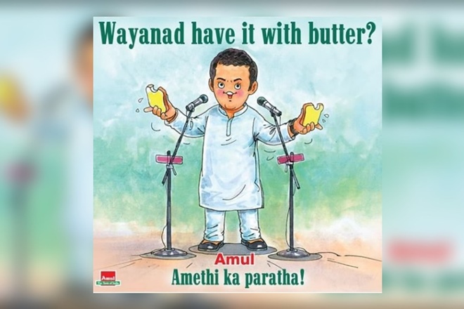 Wayanad Have It With Butter, asks Amul’s cartoon featuring Rahul Gandhi ...