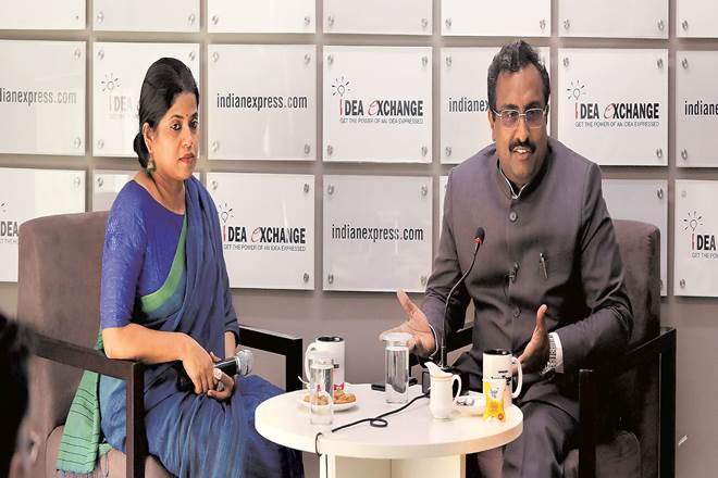 Ram Madhav, BJP, ram madhav idea excahnge, lok sabha elections 2019, telangana, narendra modi, Varanasi Lok Sabha seat, Balakot aerial strikes Ram Madhav, BJP, ram madhav idea excahnge, lok sabha elections 2019, telangana, narendra modi, Varanasi Lok Sabha seat, Balakot aerial strikes