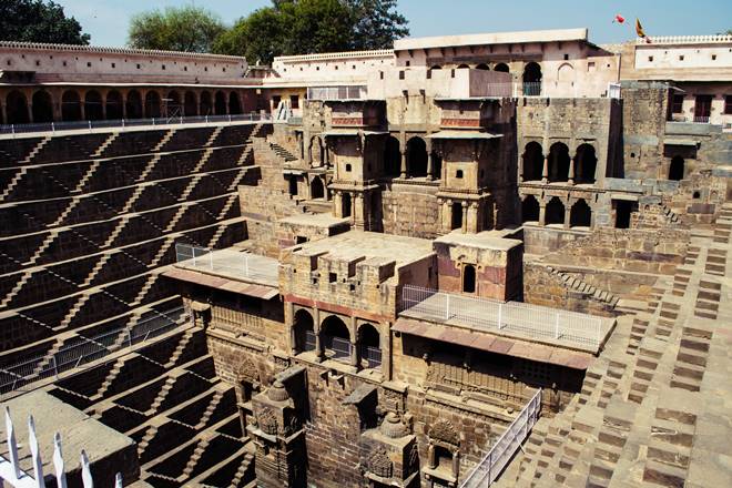 Chand Baoli, World's deepest step well, Chand Baoli stepwell, Abhaneri, Alwar, Jaipur, Mahmud of Ghazni