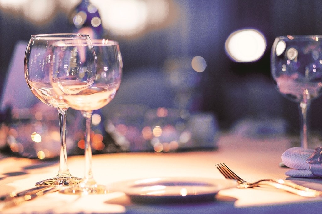 Design details of luxury events. Things like beautiful table setting ready for the event.