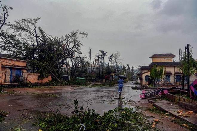 Puri: A view of the destruction caused by Cyclone Fani after its landfall in Puri. (PTI Photo)