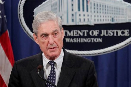 Mueller emphasized that he had not exonerated Trump on the question of whether he obstructed justice, but said charging Trump with any crime was "not an option" because of Justice Department rules. (Reuters/ File photo)