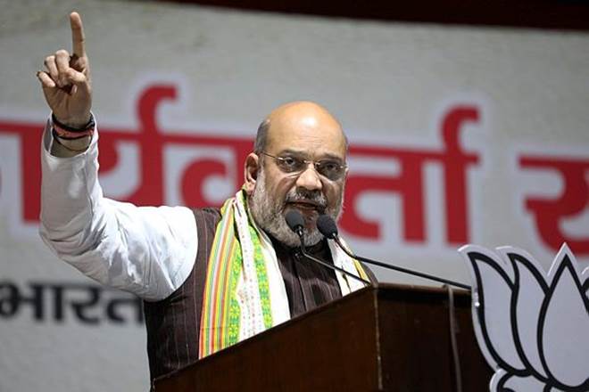 BJP president Amit Shah urged people to vote back Narendra Modi to secure the country from cross-border terrorism. 