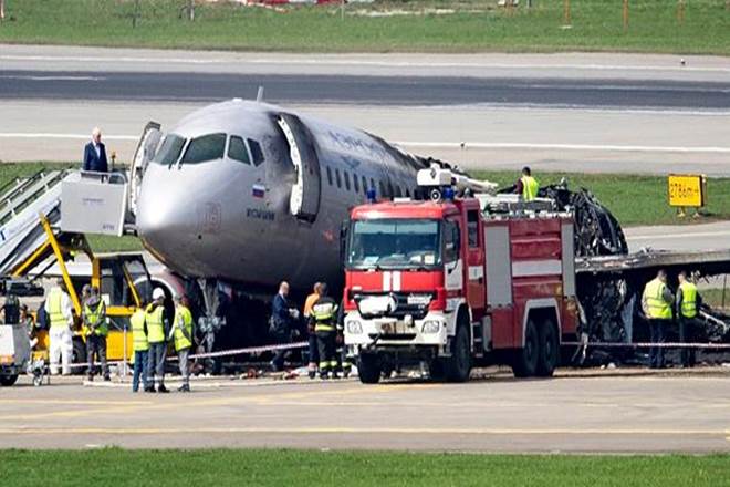 Russia's main investigative body says both flight recorders have been recovered from the plane that caught fire while making an emergency landing at Moscow's Sheremetyevo Airport, killing at least 40 people on Sunday. (AP Photo