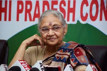 Following the complaint by a person, the notices were issued by the Delhi chief electoral officer to three-time chief minister Sheila Dikshit (PTI Photo)