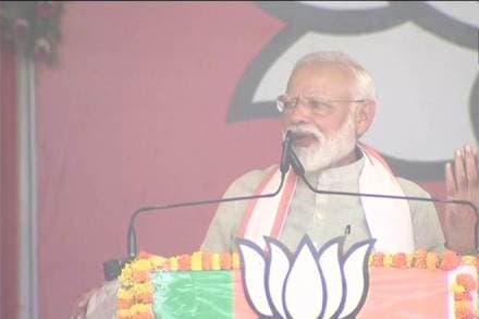 Hitting out at BSP chief Mayawati for her remarks on the Alwar gangrape case, the prime minister asked her "not to shed crocodile tears" for the victim. (ANI photo)