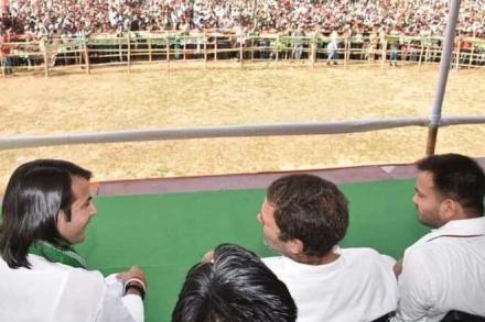 The incident occured at a rally in Pataliputra from where Misa Bharti is contesting the Lok Sabha polls.  The incident occured at a rally in Pataliputra from where Misa Bharti is contesting the Lok Sabha polls.