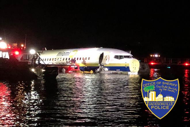 The flight was arriving from Cuba, the air station spokesman said. (Source: Twitter/Jax Sheriff's Office)