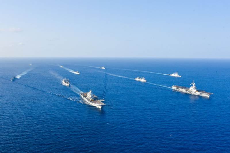 And ended with the Indian Navy and French Navy helicopters carrying out extensive cross deck operations for personnel transfer. (Picture Credit: Indian Navy) And ended with the Indian Navy and French Navy helicopters carrying out extensive cross deck operations for personnel transfer. (Picture Credit: Indian Navy)