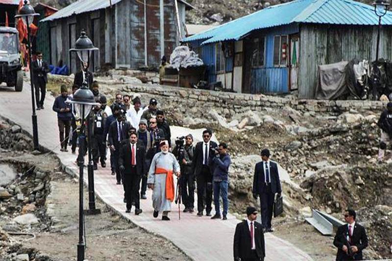 As the campaigning of Lok Sabha elections came to an end, PM Narendra Modi set out on a two-day visit to Uttarakhand. Dressed in a traditional Pahadi attire, the prime minister visited the Kedarnath shrine of Uttarakhand on Saturday and offered his prayers for nearly half an hour. He also reviewed the Kedarnath redevelopment projects and later in the day, he meditated at a cave near the Kedarnath temple. PM Modi arrived at the Jolly Grant Airport in Uttarakhand on Saturday morning. He will also be visiting Badrinath on Sunday and will return to Delhi on the same day. The Prime Minister's office reportedly took permission from the Election Commission for the visit. However, the poll body while permitting them to embark on the journey also reminded them that the model code of conduct is still in force. Earlier in 2017, PM Modi also visited the shrine twice, right after its gates opened in May and before it closed in October. (PTI photos)