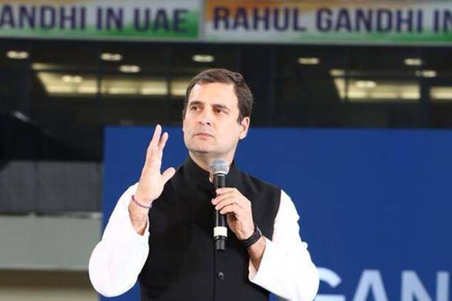 Congress President Rahul Gandhi in UAE.