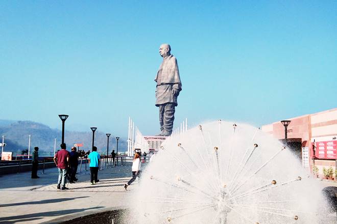 statue of unity, statue of unity rainwater, statue of unity viewing gallery, leakage in statue of unity, SOU, statue of unity ticket price, statue of unity tour, statue of unity helicopter, Narendra Modi