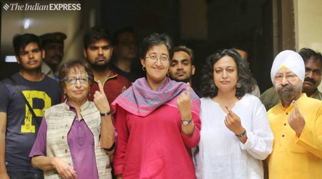 atishi marlena, lok sabha elections