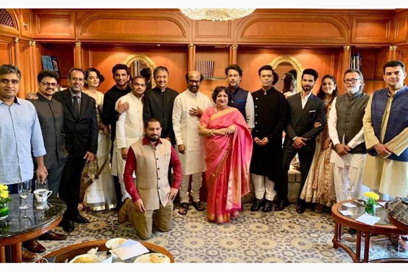 Director Rajkumar Hirani, Aanand L Rai, Sushant Singh Rajput, South Indian superstar Rajinikanth, Bollywood actress Kangana Ranaut, Karan Johar and Shahid Kapoor were also among the attendees. (Image: Instagraam)