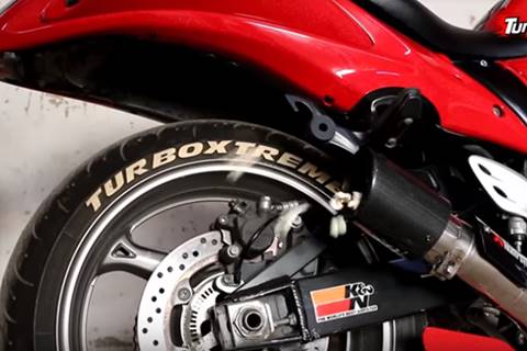 Suzuki Hayabusa making popcorns