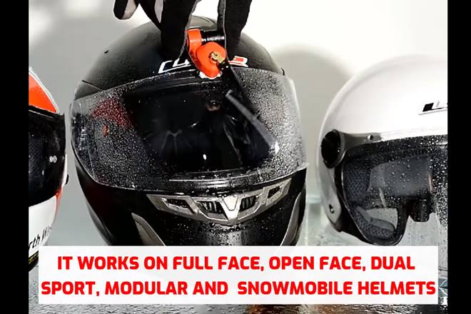 bike helmet with wiper Wiper-Black – Moto Modz A Windshield Wiper for Motorcycle
