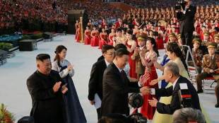 Xi arrived in Pyongyang on Thursday for a two-day visit (Reuters photo)