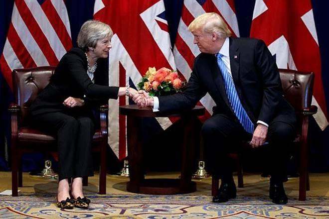 Before he arrived, Trump urged Britain to walk away from the EU without an agreement. (Reuters/File Photo) Before he arrived, Trump urged Britain to walk away from the EU without an agreement. (Reuters/File Photo)