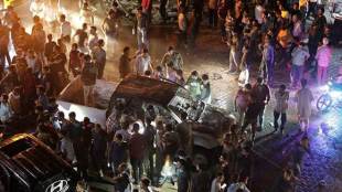 The blast occurred after the "iftar" meal that breaks a daylong fast during the Muslim holy month of Ramadan. (Reuters photo)