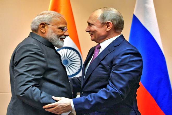 This is the first meeting between the two leaders after Modi's re-election following the stunning victory of the BJP in the general elections last month. (MEA India) This is the first meeting between the two leaders after Modi's re-election following the stunning victory of the BJP in the general elections last month. (MEA India)