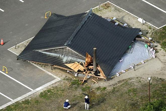 The earthquake registered six on the Japanese scale, which goes up to a maximum of seven and was felt in the capital, which is more than 300 kilometres (185 miles) away. (Reuters image)