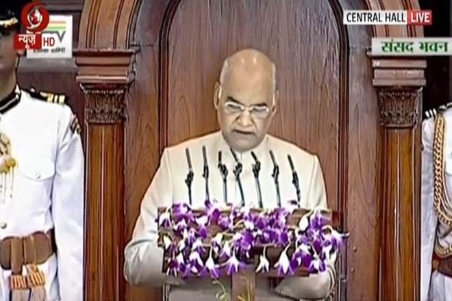 President Ram Nath Kovind addressing joint sitting of both the Houses of the Parliament (ANI Photo)