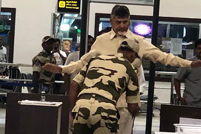 Chandrababu Naidu, Frisking, Vijaywada Airport, IndiGo flight,