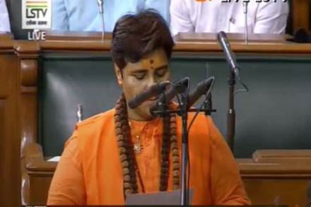 Sadhvi Pragya, Sadhvi Pragya oath, Bhopal Sadhvi Pragya Singh Thakur, Lok Sabha, 17th Lok Sabha, India news