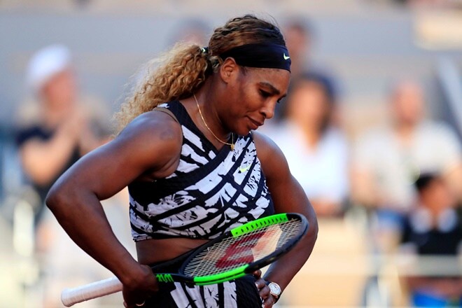 Serena Williams of the U.S. reacts during her third round match against Sofia Kenin of the U.S. (Reuters)