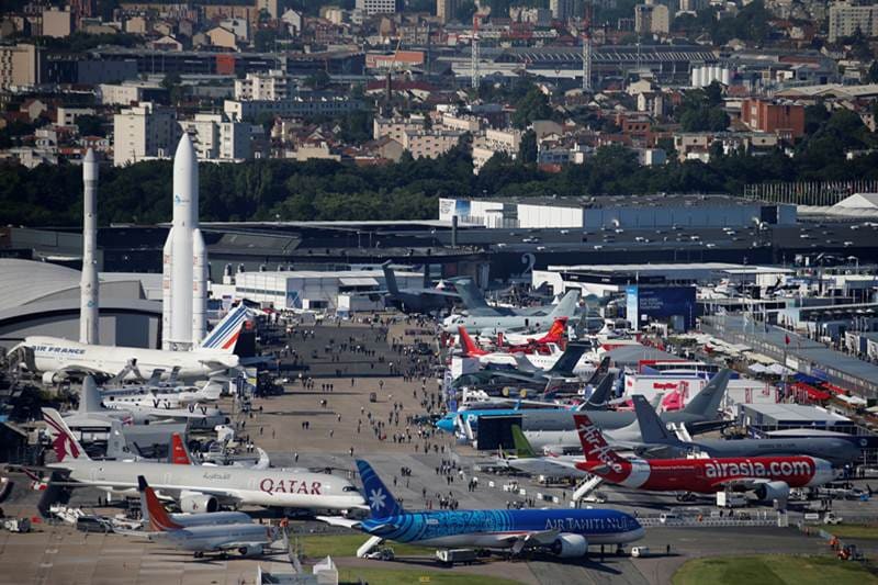 The ongoing 53rd Paris Air Show at Le Bourget Airport near Paris is being considered as one of the largest air show in the word. The aim of the event is to take the pulse of US Dollar 150 billion a year commercial aircraft industry. Several issues such as trade wars, safety concerns and security tensions in the middle east and gulf countries are dampening spirits at the world's largest event. (Reuters photo)