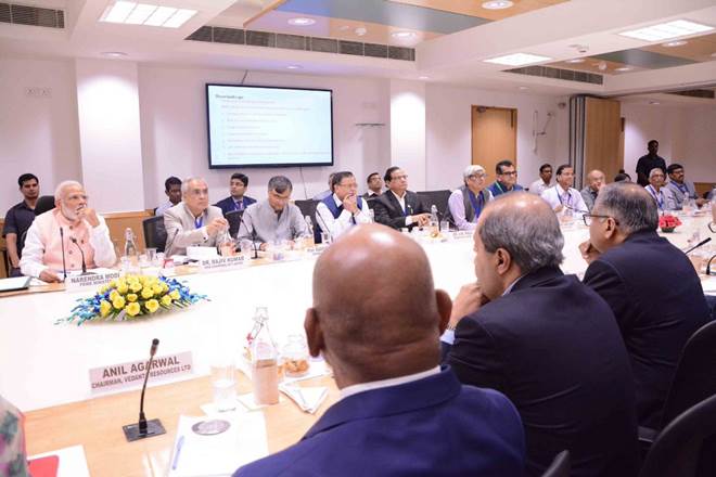 Niti Aayog Vice Chairman Rajiv Kumar, CEO Amitabh Kant and senior government officials were also present. Niti Aayog Vice Chairman Rajiv Kumar, CEO Amitabh Kant and senior government officials were also present.