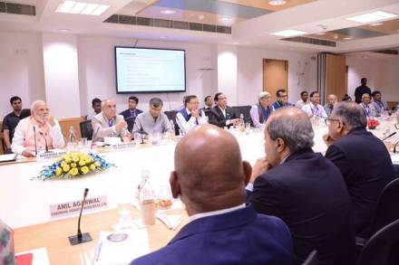  Niti Aayog Vice Chairman Rajiv Kumar, CEO Amitabh Kant and senior government officials were also present.