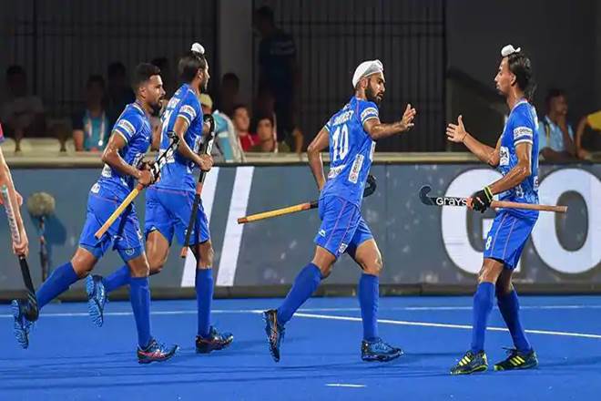 India doubled their lead in the 19th minute through Simranjeet who scored from a rebound after Sumit's reverse hit was saved by the Russian goalie.