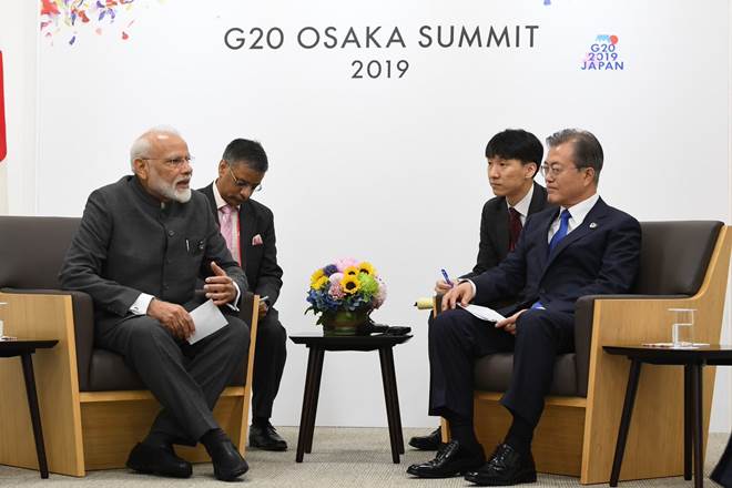 G 20 summit, G 20 summit 2019, G 20 summit osaka, osaka g20, osaka g20 summit, osaka summit, PM Modi, Narendra Modi South Korea, South Korean President, Moon Jae in, trade ties