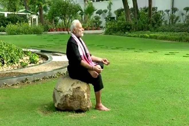 PM Modi practicing Yoga