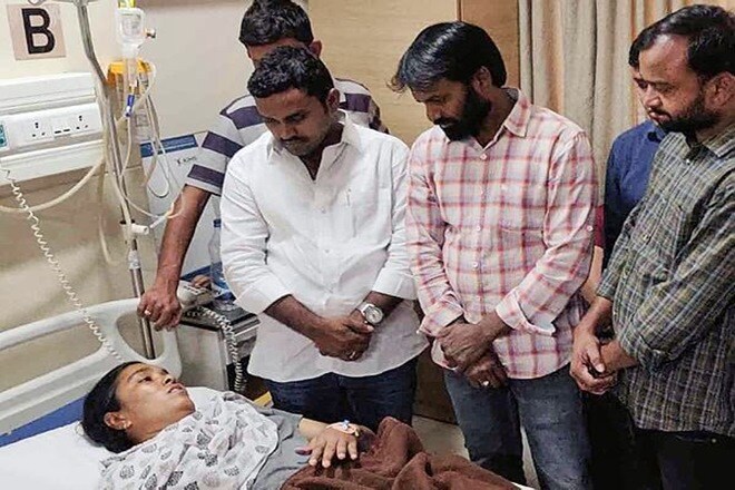 C Anitha, the forest office who was allegedly assaulted by Telangana Rashtra Samithi MLA Koneru Kannappa’s brother Krishna Rao and his supporters (PTI Photo)