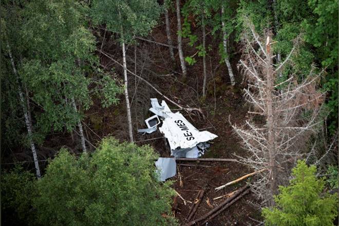 Nine Swedes were killed when a GA8, dubbed the Airvan 8, crashed during a skydiving trip near Umea in northern Sweden on July 14. (Reuters File photo)