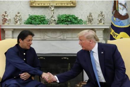 Imran Khan told Trump that a peace deal with the Taliban was closer than it had ever been. (Reuters photo)