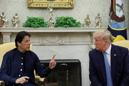 Trump quickly clarified that this was before Khan became the prime minister of Pakistan. (Reuters photo)