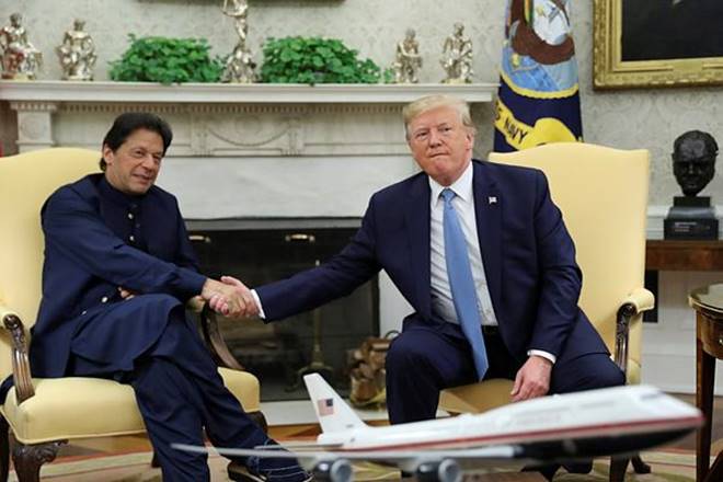 Imran Khan, who is on a three-day official visit to the US, welcomed Trump's offer of mediation. (Reuters photo)