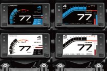 Coloured TFT instrument cluster with multiple display modes